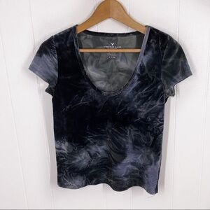 American Eagle Velvet Scoop Neck T Shirt